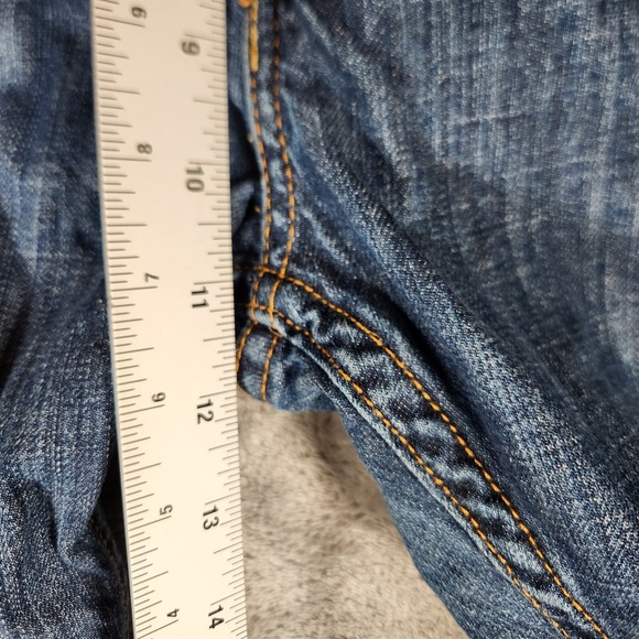 Levi's 505 Jeans Men's 34X30 Straight Leg Distressed Blue - Picture 3 of 16